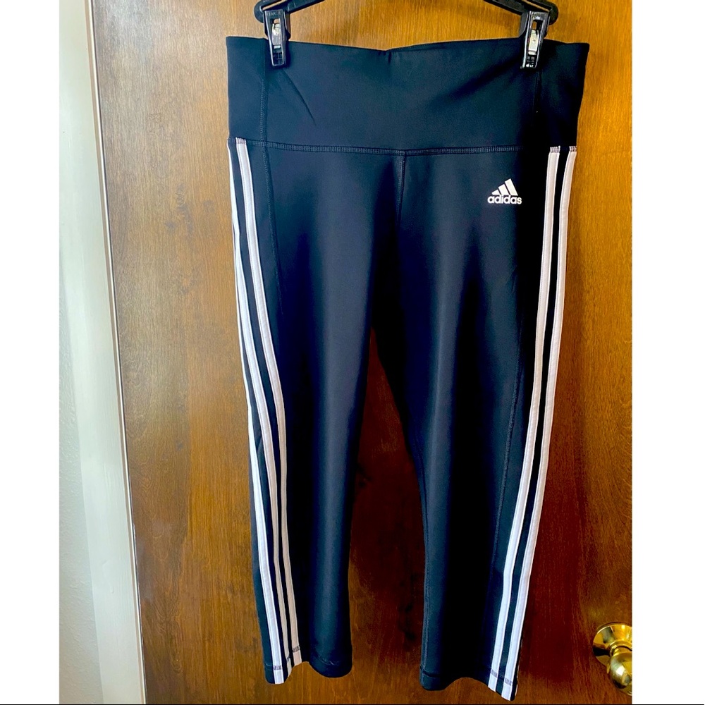 Two pair Adidas crop leggings